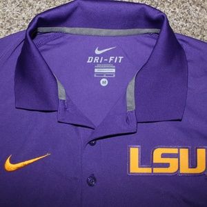 Mens Nike Dri-Fit LSU Polo Shirt